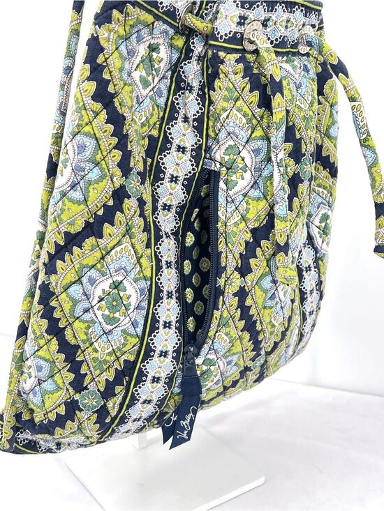 Vera Bradley Ditty Bag Portobello Blue Green Road Cotton Drawstring Backpack main image 9